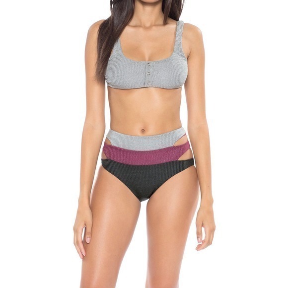 Soluna Moondust‎ 2 Piece High Waisted Bottoms and Bralette Size Large - Picture 1 of 11